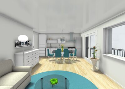 Visualisierung Wohn 3-Zimmer 91 3D-1