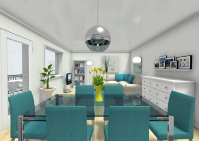 Visualisierung Wohn 3-Zimmer 91 3D-2